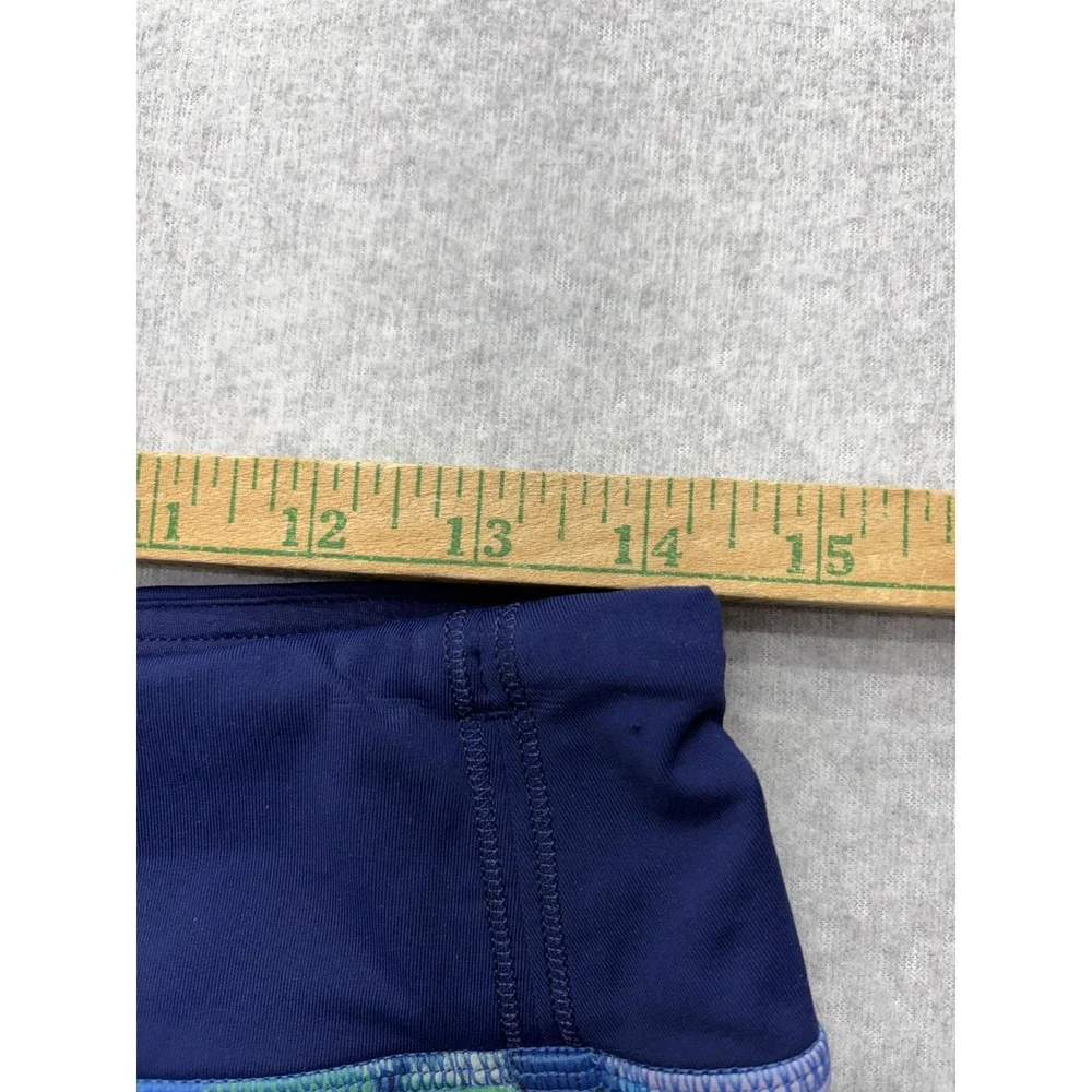Lululemon Womens Skort Size 6 Multicolor Blue Green Abstract‎ Stripe Shorts